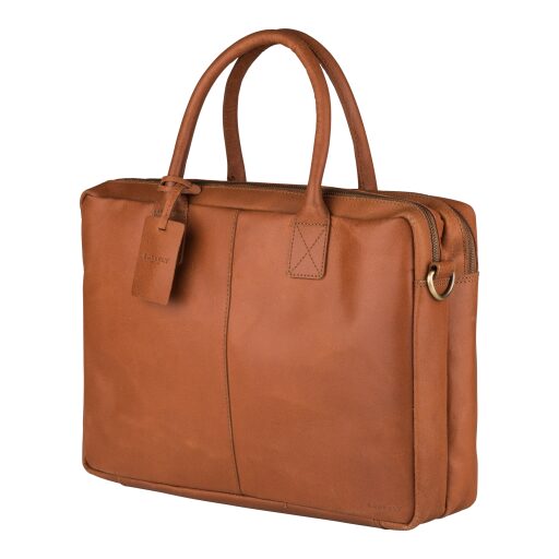 BURKELY Kožená taška na notebook 15,6" Taylor Worker 9007979.22.24 koňaková boční náhled