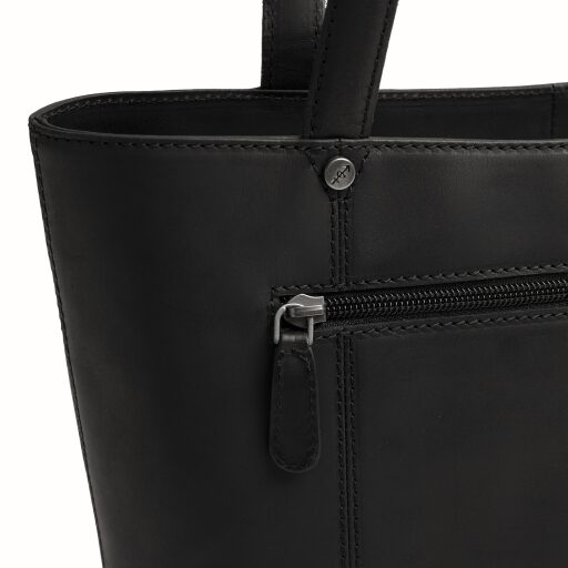 The Chesterfield Brand Kožená shopper kabelka Anira C38.023100 černá zadní přihrádka