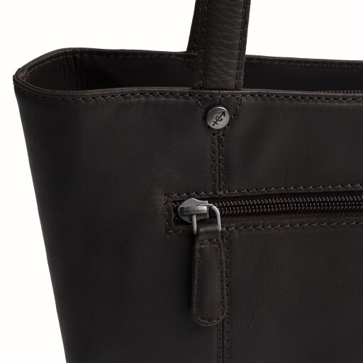 The Chesterfield Brand Kožená shopper kabelka Anira C38.023101 hnědá zadní přihrádka
