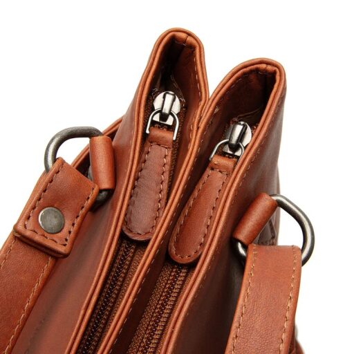 The Chesterfield Brand Kožená shopper kabelka - batoh 2v1 Raynor C38.022231 koňaková detail