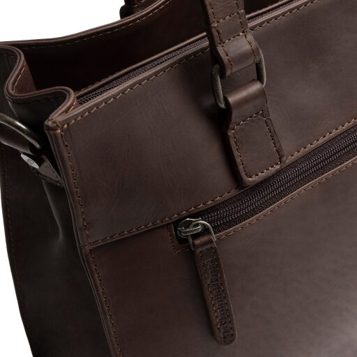 The Chesterfield Brand Kožená shopper kabelka Ellsworth  C38.022801 hnědá zadní přihrádka