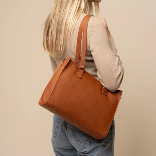The Chesterfield Brand Kožená shopper kabelka Ellsworth C38.022831 koňaková přes rameno