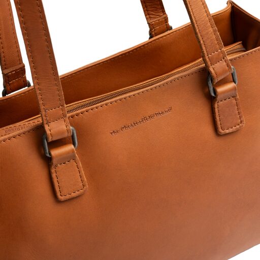 The Chesterfield Brand Kožená shopper kabelka Ellsworth C38.022831 koňaková logo