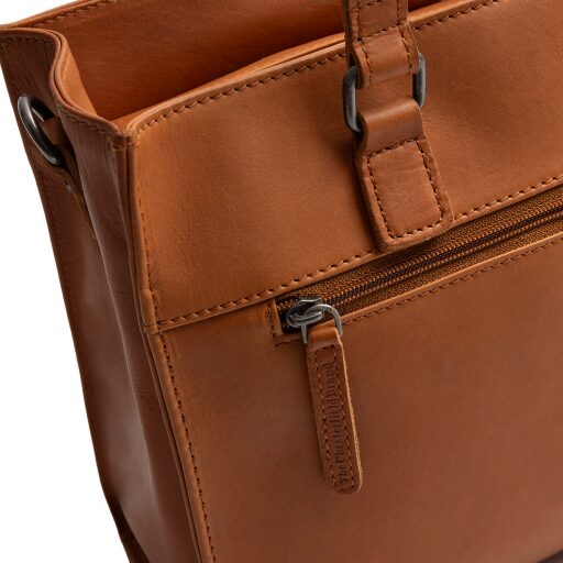 The Chesterfield Brand Kožená shopper kabelka Ellsworth C38.022831 koňaková zadní přihrádka