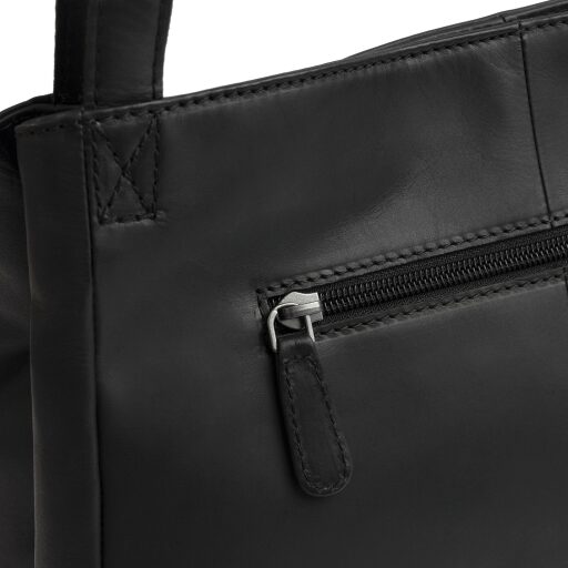 The Chesterfield Brand Kožená shopper kabelka Lioren C48.145000 černá zadní přihrádka