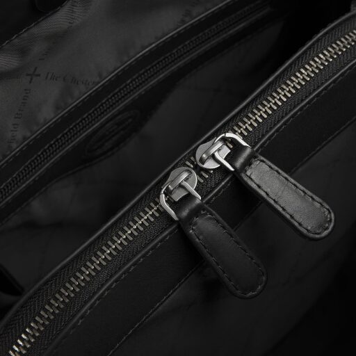 The Chesterfield Brand Kožená shopper kabelka Lioren C48.145000 černá dvoucestný zip