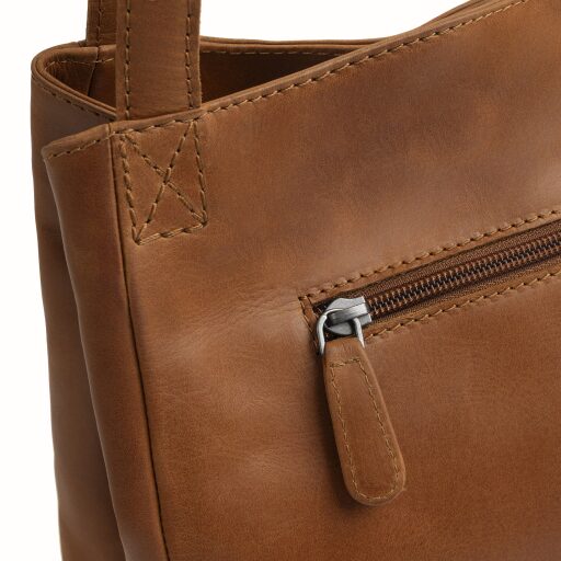 The Chesterfield Brand Kožená shopper kabelka Lioren C48.145031 koňaková zadní přihrádka