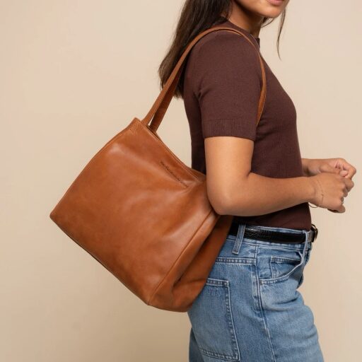 The Chesterfield Brand Kožená shopper kabelka Lioren C48.145031 koňaková přes rameno