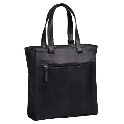 BURKELY Kožená malá shopper kabelka Rogue Robin 1001043.89.10 černá zadní strana