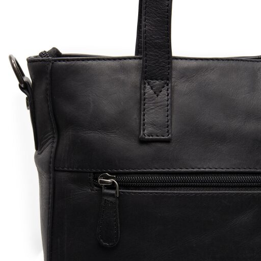 The Chesterfield Brand Kožená shopper kabelka na notebook Mosel C38.022500 černá zadní přihrádka