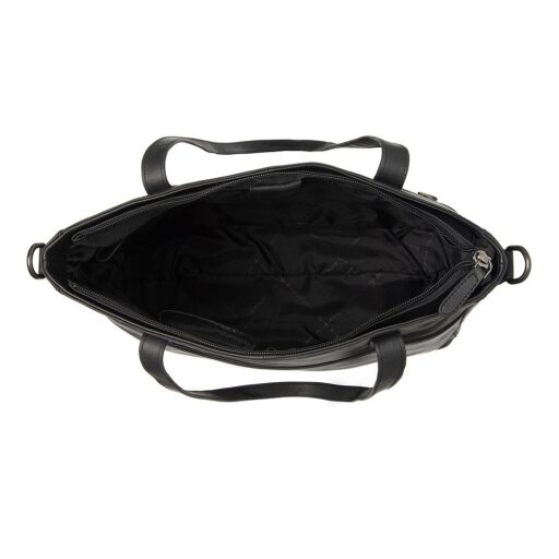 The Chesterfield Brand Kožená shopper kabelka na notebook Mosel C38.022500 černá otevřená