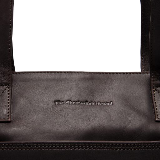 The Chesterfield Brand Kožená shopper kabelka na notebook Mosel C38.022501 hnědá logo