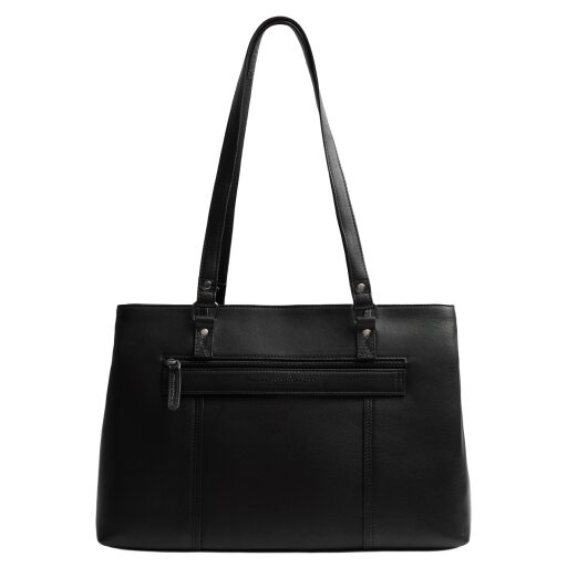 The Chesterfield Brand Kožená shopper kabelka na notebook 14" Alverino C38.022900 černá zadní strana