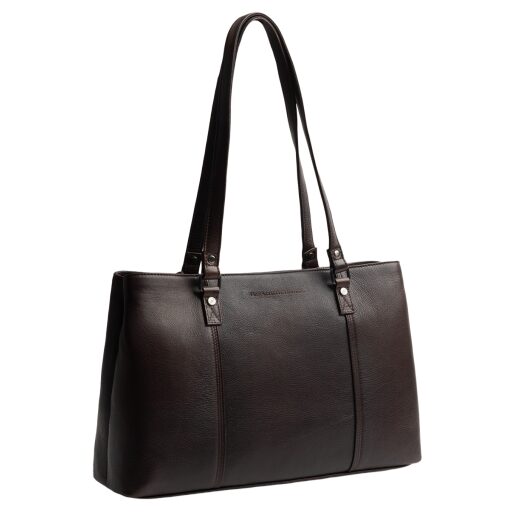 The Chesterfield Brand Kožená shopper kabelka na notebook 14" Alverino C38.022901 hnědá přední strana