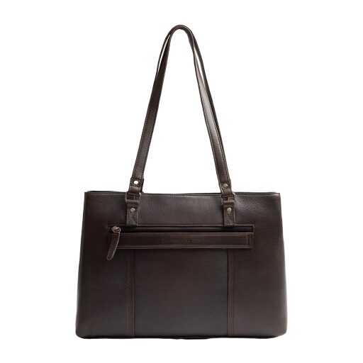 The Chesterfield Brand Kožená shopper kabelka na notebook 14" Alverino C38.022901 hnědá zadní strana