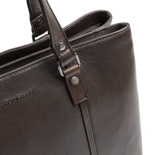The Chesterfield Brand Kožená shopper kabelka na notebook 14" Alverino C38.022901 hnědá detail