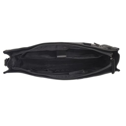 The Chesterfield Brand Kožená kabelka na notebook 15" Adana C38.021900 černá otevřená