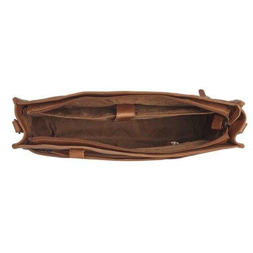 The Chesterfield Brand Kožená kabelka na notebook 15" Adana C38.021931 koňaková otevřená