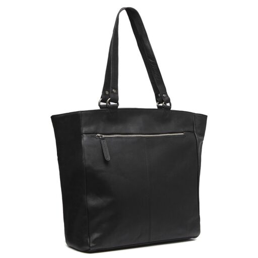Kožená shopper kabelka na notebook BERLIN C38.016000 černá zadní strana