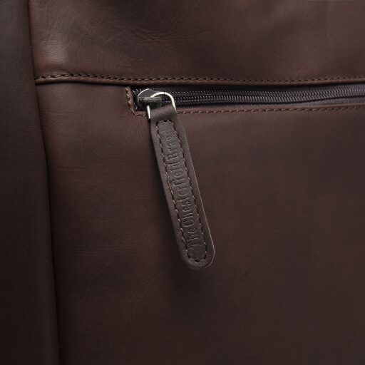 Kožená shopper kabelka na notebook The Chesterfield Brand BERLIN C38.016001 hnědá zadní přihrádka
