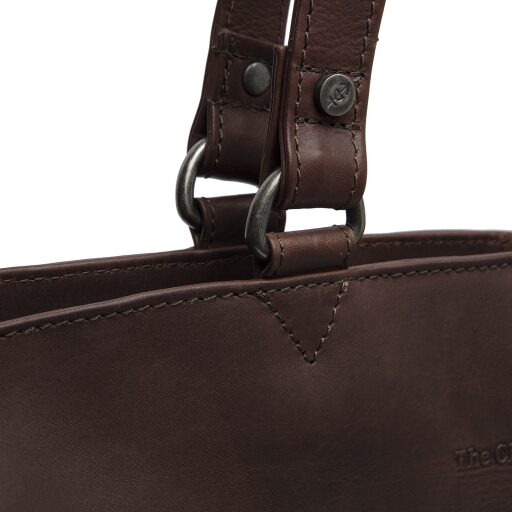Kožená shopper kabelka na notebook The Chesterfield Brand BERLIN C38.016001 hnědá detail