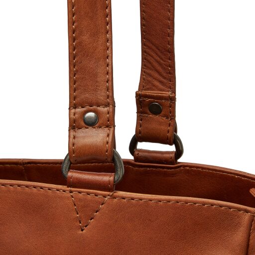 Kožená shopper kabelka na notebook The Chesterfield Brand BERLIN C38.016031 koňak detail