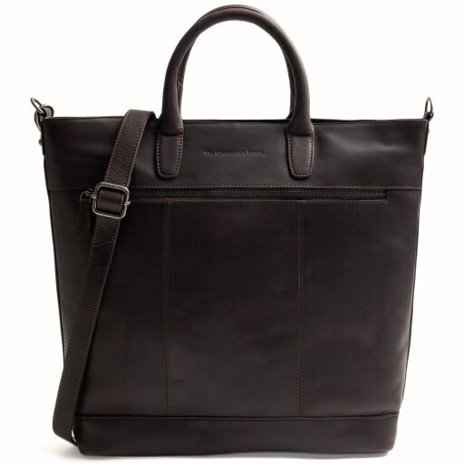 The Chesterfield Brand kožená shopper kabelka na notebook Westbrook C38.022701 hnědá s ramenním popruhem