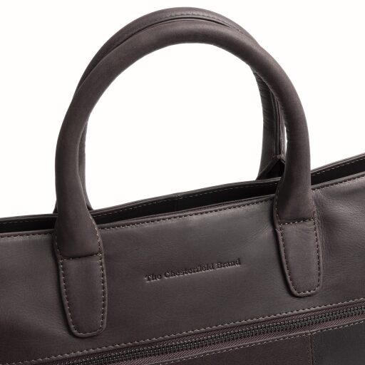 The Chesterfield Brand kožená shopper kabelka na notebook Westbrook C38.022701 hnědá logo