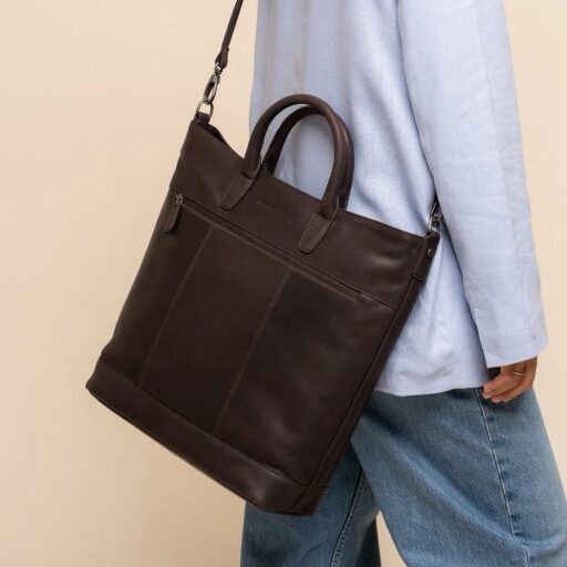 The Chesterfield Brand kožená shopper kabelka na notebook Westbrook C38.022701 hnědá jako crossbody