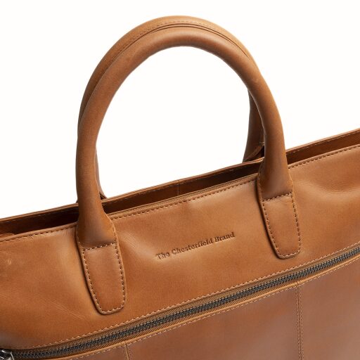The Chesterfield Brand kožená shopper kabelka na notebook Westbrook C38.022731 koňaková logo