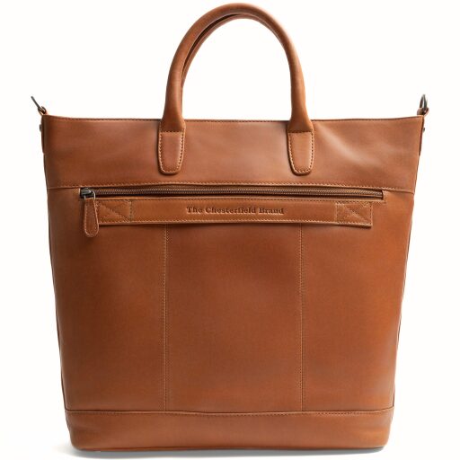 The Chesterfield Brand kožená shopper kabelka na notebook Westbrook C38.022731 koňaková zadní strana