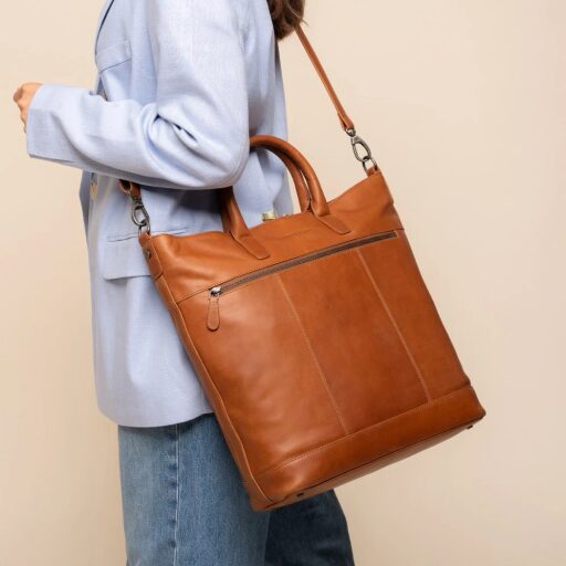 The Chesterfield Brand kožená shopper kabelka na notebook Westbrook C38.022731 koňaková jako crossbody