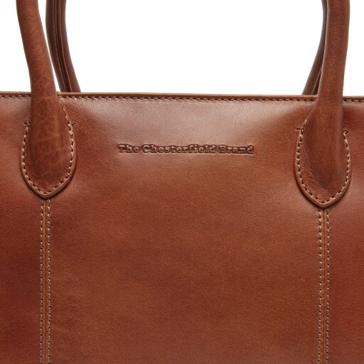 The Chesterfield Brand Kožená shopper kabelka Pergamino C38.022031 koňaková logo