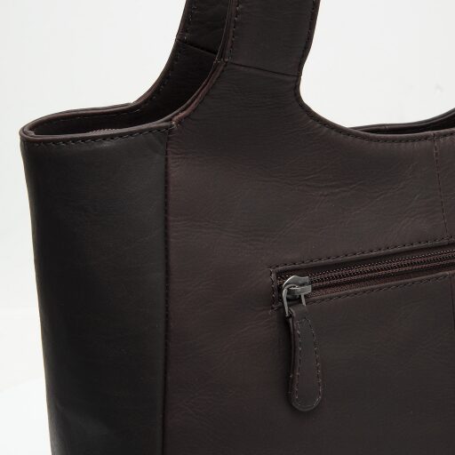 The Chesterfield Brand Kožená shopper kabelka Tofino C48.143401 hnědá zadní přihrádka
