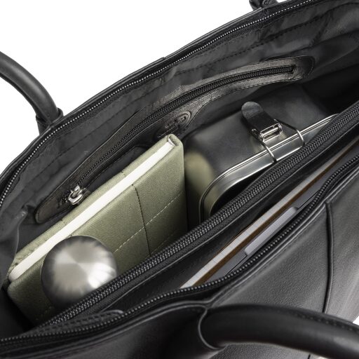 The Chesterfield Brand Kožená shopper kabelka C38.023000 černá otevřená