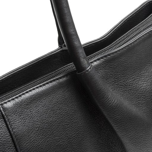 The Chesterfield Brand Kožená shopper kabelka C38.023000 černá detail přední strana