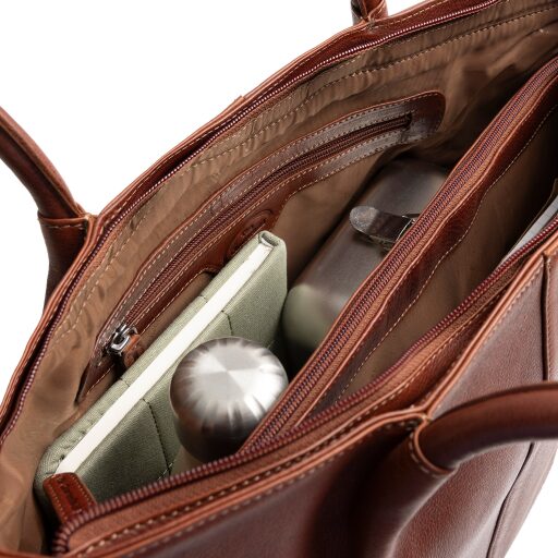 The Chesterfield Brand Kožená shopper kabelka Vespera C38.023031 koňaková otevřená