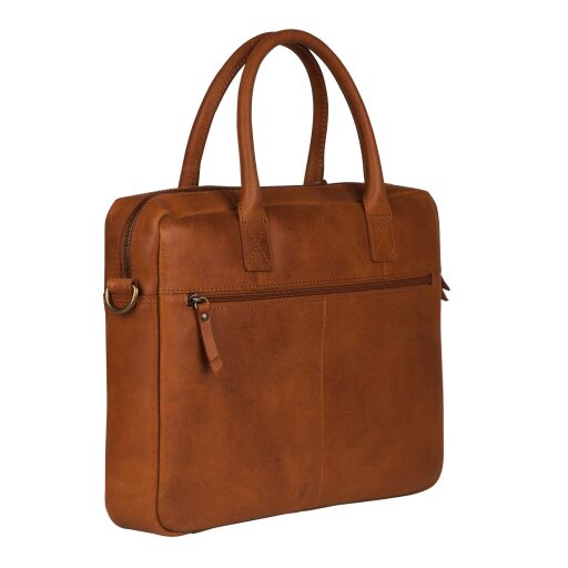 BURKELY Kožená taška na notebook 13,4" Jack Worker 9007340.22.24 koňaková zadní strana