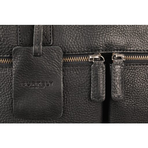 BURKELY Kožená taška na notebook 15,6" Antique Avery 8006988.56.10 černá detail