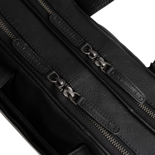 The Chesterfield Brand Kožená taška na notebook 15" Venturo C40.110800 černá dvoucestný zip