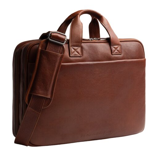 The Chesterfield Brand Kožená taška na notebook 15" Venturo C40.110831 koňaková přední strana