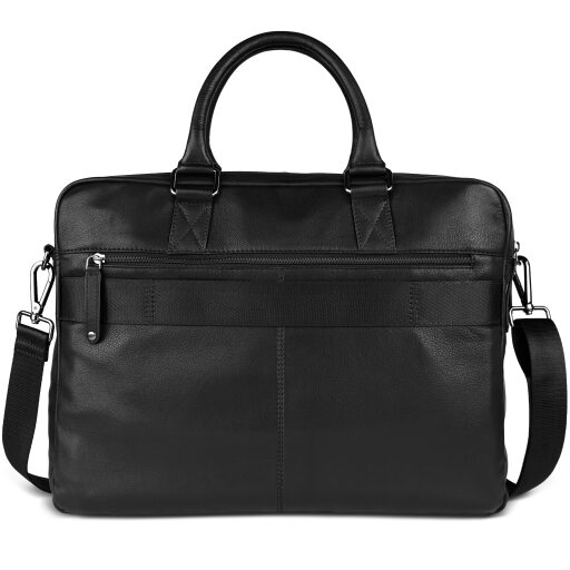 Bugatti kožená taška na notebook 17" Black Magic 49127601 černá zadní strana