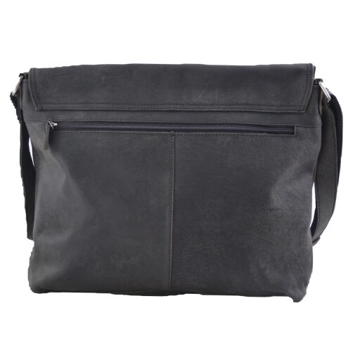 Estelle kožená taška přes rameno 1266 černo-šedá zadní strana