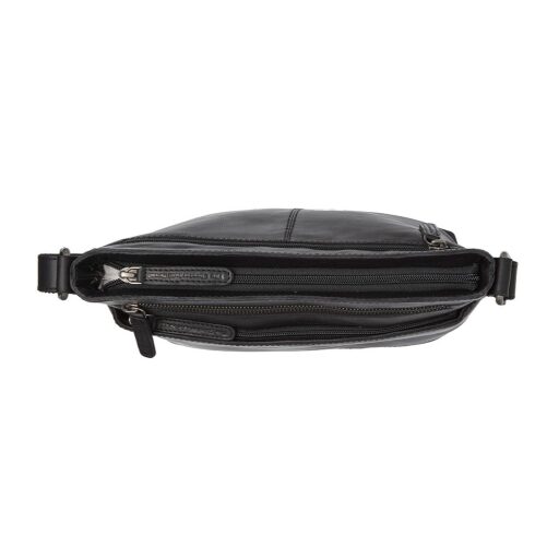 The Chesterfield Brand Dámská kožená taška přes rameno Almeria C48.130200 černá - přihrádky na zip
