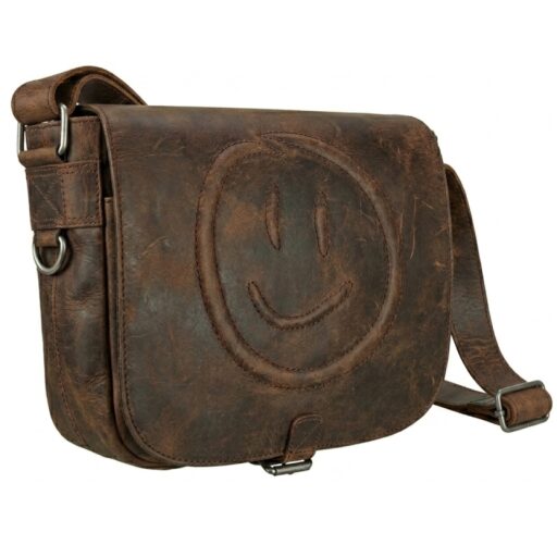 BULL&HUNT Kožená taška přes rameno TWENTY FIVE SMILEY 25-0273 hnědá boční náhled
