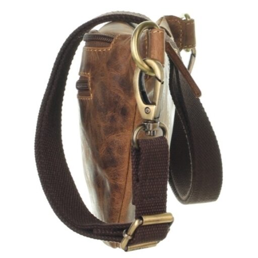 Greenburry kožená vintage ledvinka Oscar 1743C-25 hnědá boční náhled