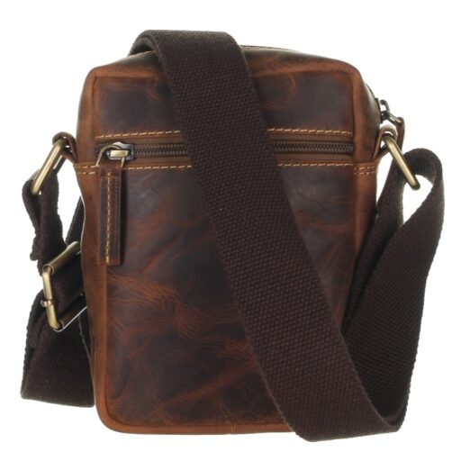 Greenburry kožená vintage taška na doklady 1610-25 hnědá zadní strana