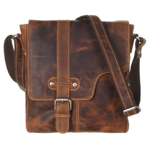 Greenburry kožená vintage taška přes rameno 1650/5-25 hnědá