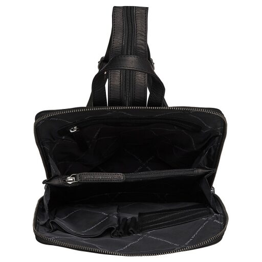 Dámský kožený batoh Chesterfield Brand Amanda C58.014700 černý - vnitřní přihrádky