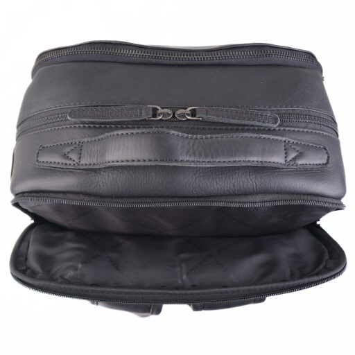 The Chesterfield Brand Kožený batoh na notebook 15,6" Natalie C58.700200 černý zadní kapsa